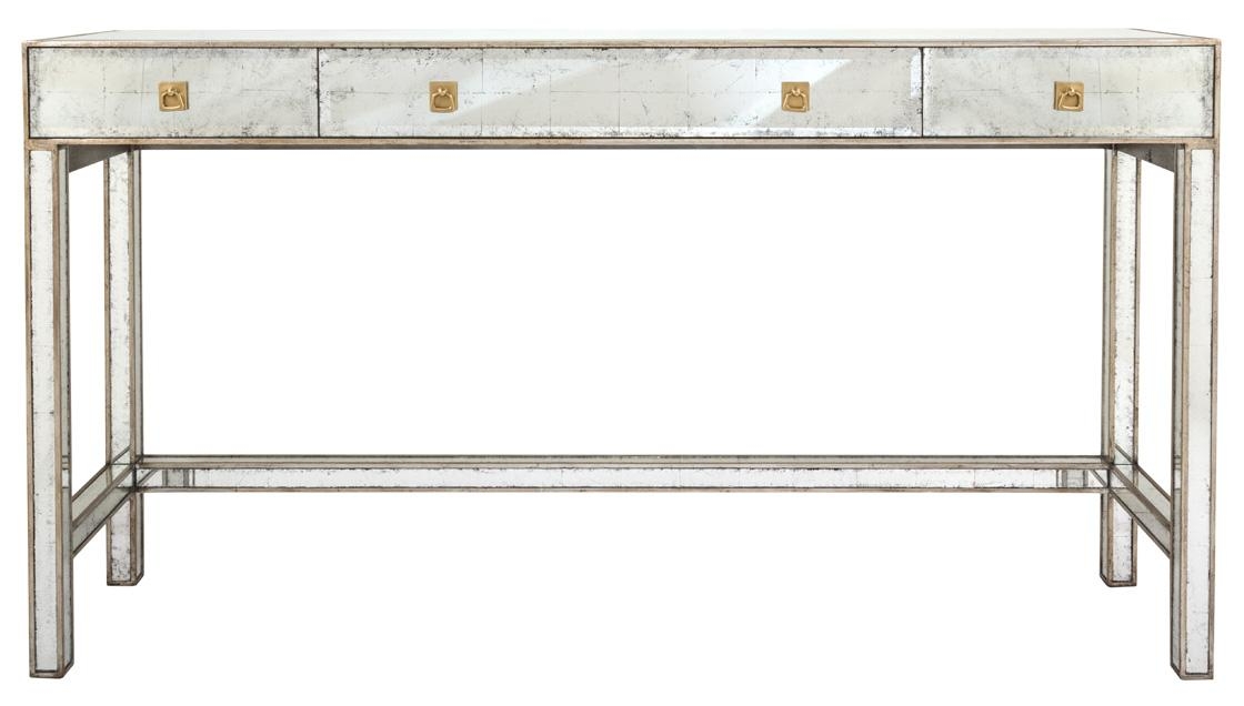 Madolyn Eglomise Console - Silver Leaf - Arlo Home - Image 0