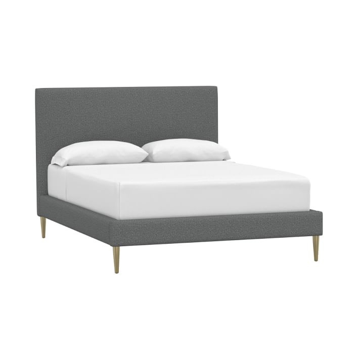 Ellery Upholstered Bed, King, Tweed Charcoal - Image 0