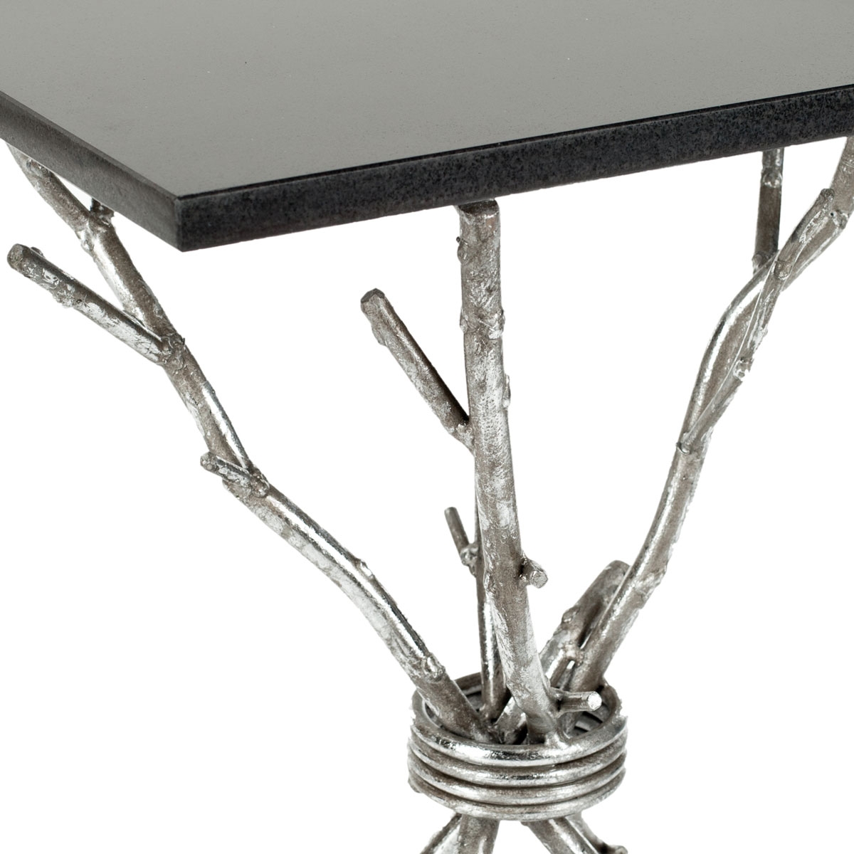 Alexa Mabrle Top Accent Table - Black/Silver - Safavieh - Image 2