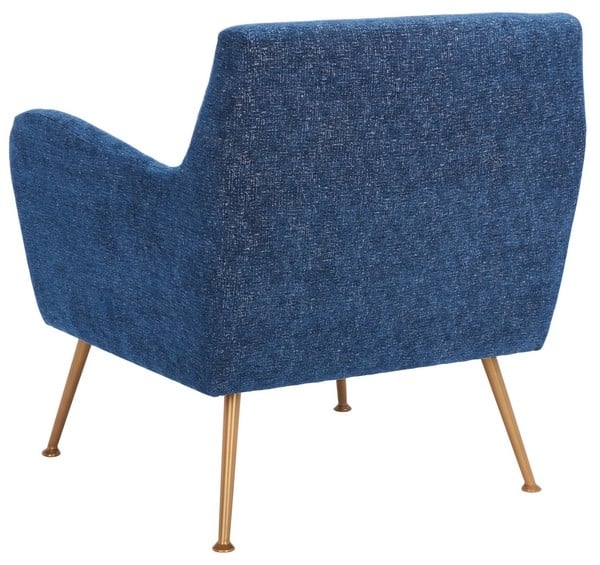 Tilbrook Arm Chair - Navy / Gold - Safavieh - Image 9