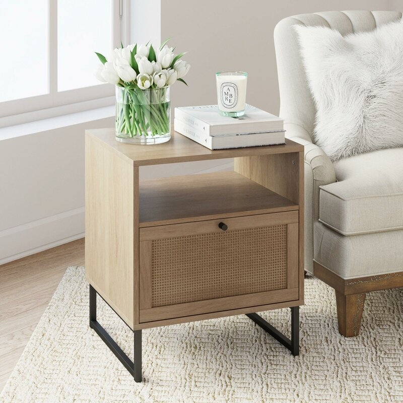 Hugette Sled End Table with Storage - Image 0