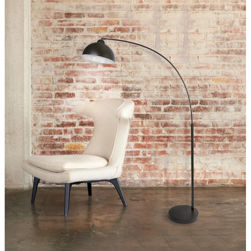 Delapaz 69" Arched Floor Lamp - Plated Gold - Image 1