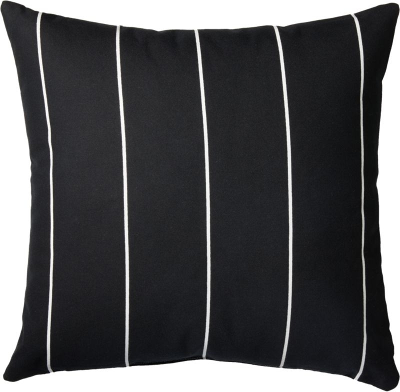 20" Pinstripe Reversible Jacquard Outdoor Pillow - Image 0