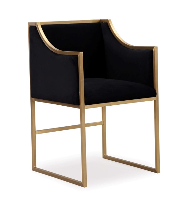 Eleanor Black Velvet Lilly Chair - Image 2