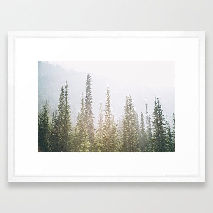 Forest XXVII Framed Art Print - 20" X 26"- Vector white - Image 0