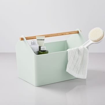 Yamazaki Home Wood Storage Box, Mint - Image 1