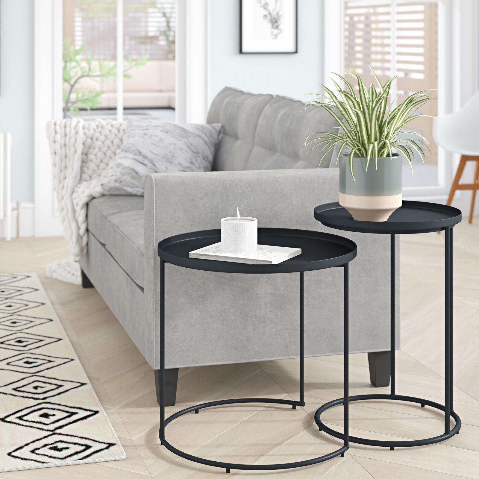 Higuchi Tray Top C Table Nesting Tables - Image 1