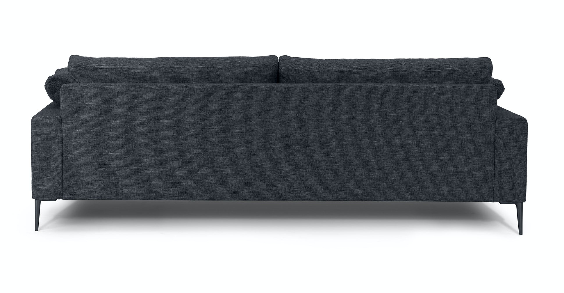 Nova Bard Gray Sofa, Black Legs - Image 2