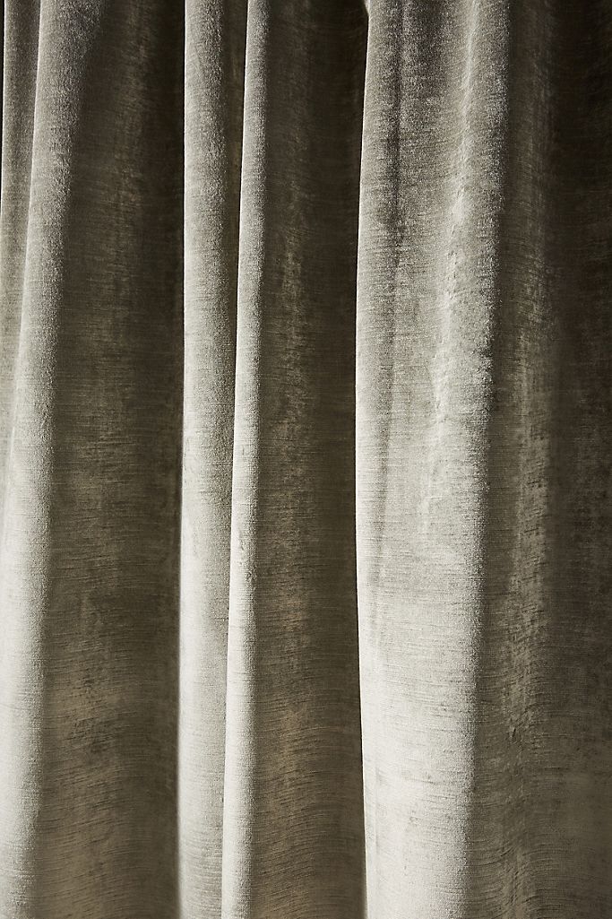 Velvet Slub Curtain-charcoal - Image 1