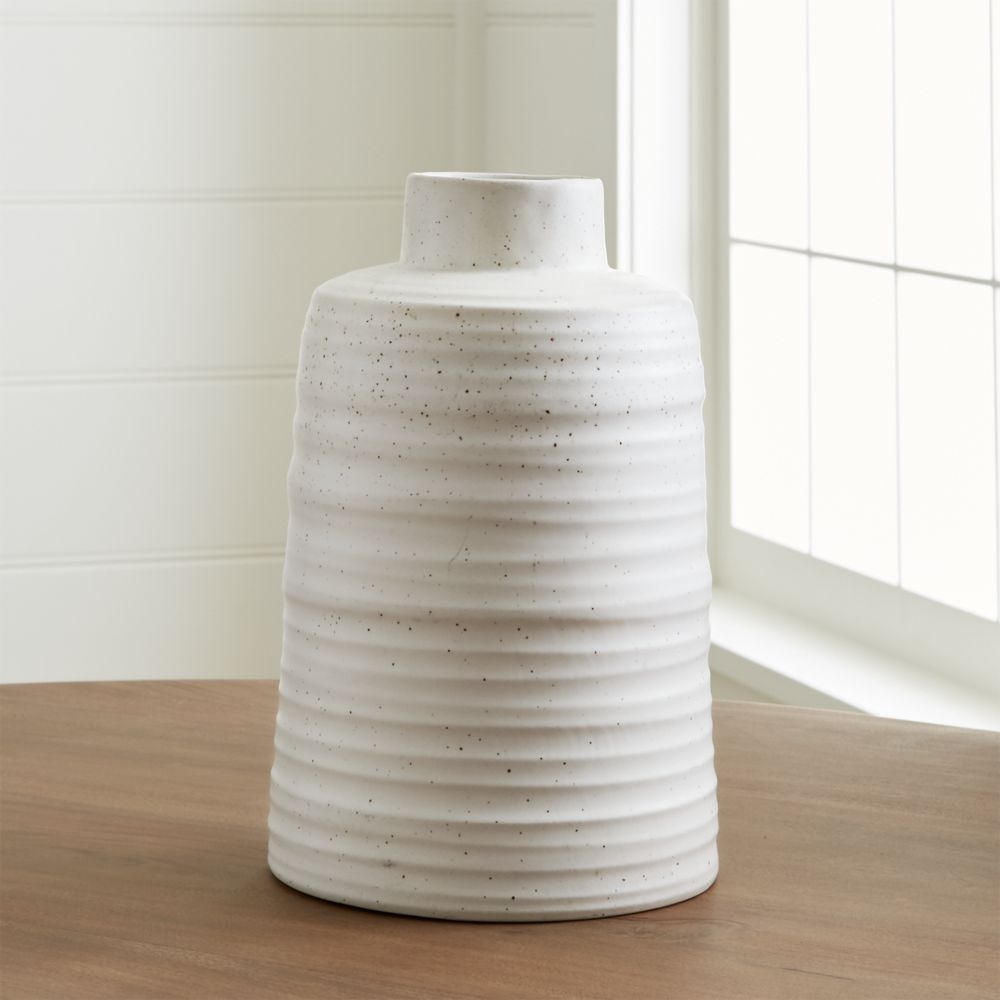 Holden Speckled White Vase 11.5" - Image 0