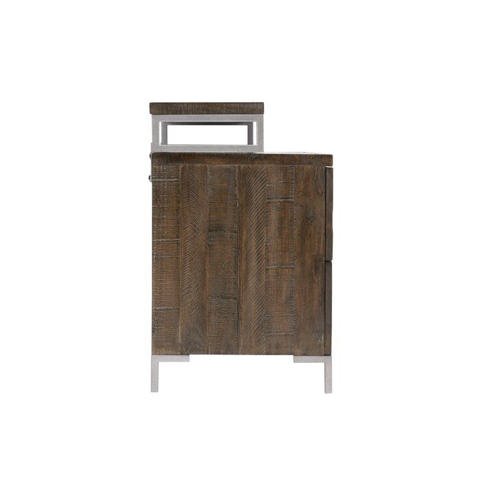 Bernhardt Haines 2 - Drawer Bachelor's Chest in Sable Brown/Sliver - Image 2