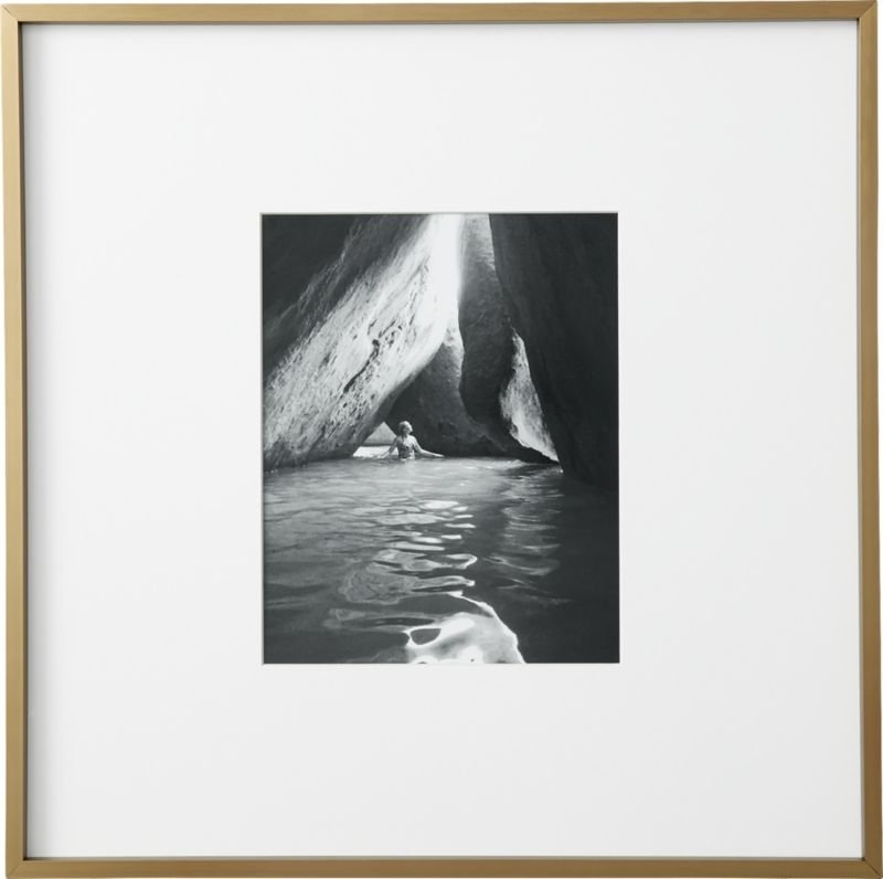 Gallery Brass Frame with White Mat 8x10, Restock in mid july, 2023. - Image 7