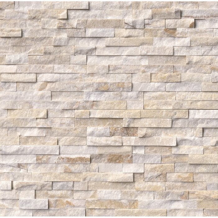 Arctic 6" x 24" Natural Stone Stacked Tile - Image 0