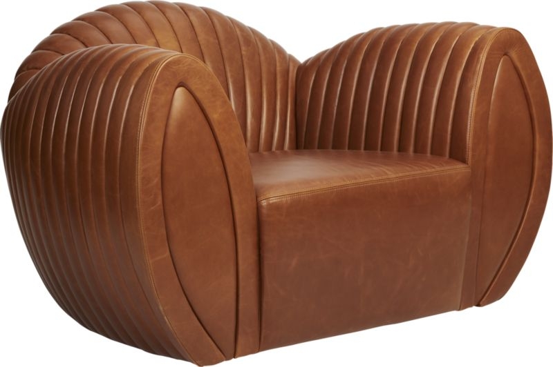 Leather Shell Armchair - Image 2