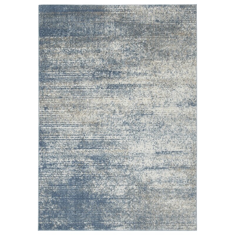Belden Blue Abstract Area Rug - Image 0