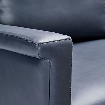 Carlo Mid-Century Chair, Sauvage Leather, Chalk, Brass Legs - Image 2