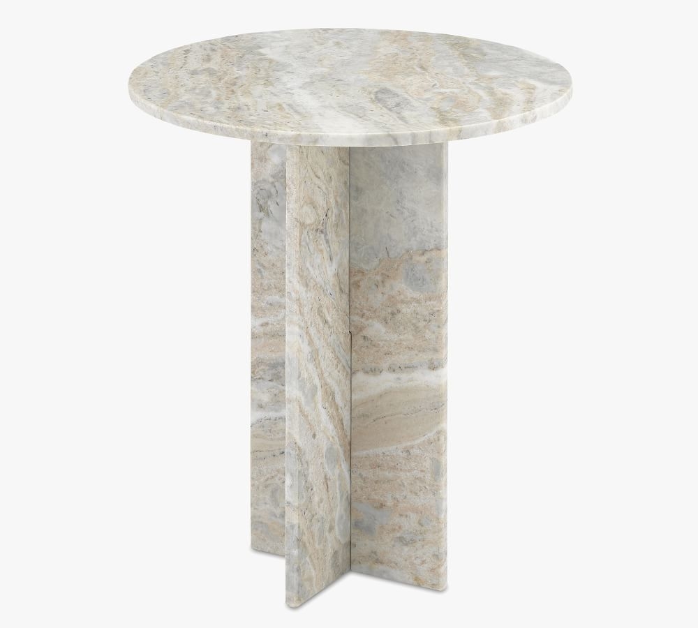 Calvert 18" Round Marble Accent Table - Image 0