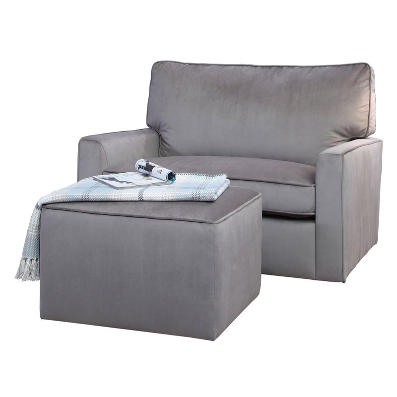 Craner Oversized Glider Chair and Ottoman - Image 0