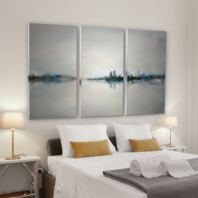 'Calm Morning' Acrylic Painting Print Multi-Piece Image on Wrapped Canvas - Image 3