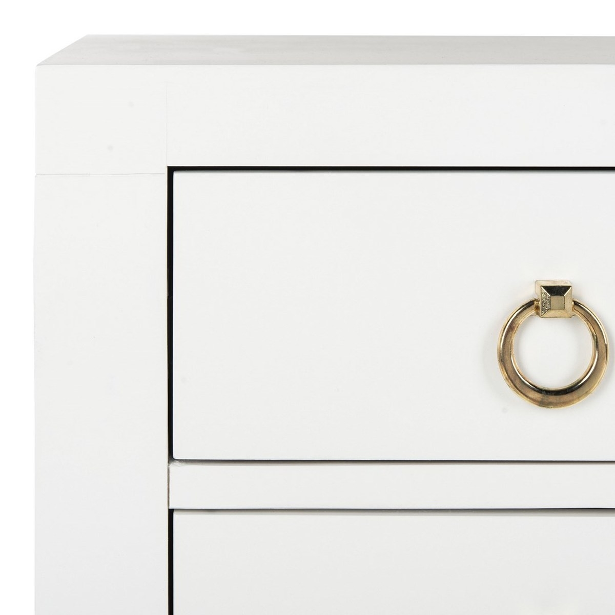 Dion 3 Drawer Chest - White/Gold - Arlo Home - Image 4
