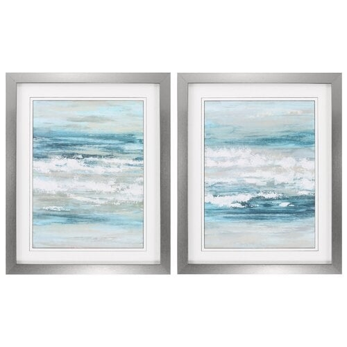 At The Shore 2 Piece Framed Painting Print Set - Image 0