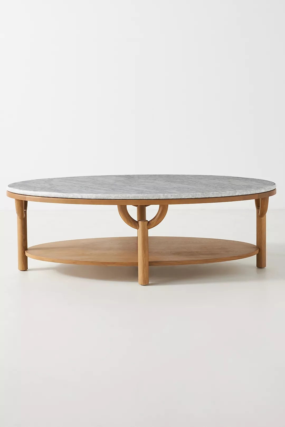 Arches Oval Coffee Table, Beige - Image 0
