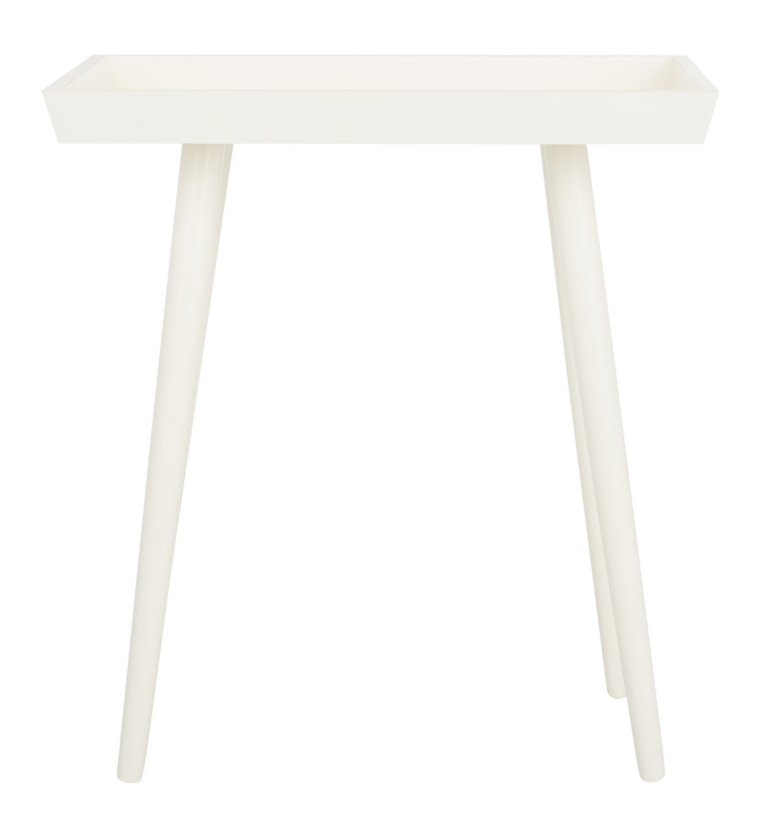 Nonie Tray Accent Table - Distressed White - Arlo Home - Image 1