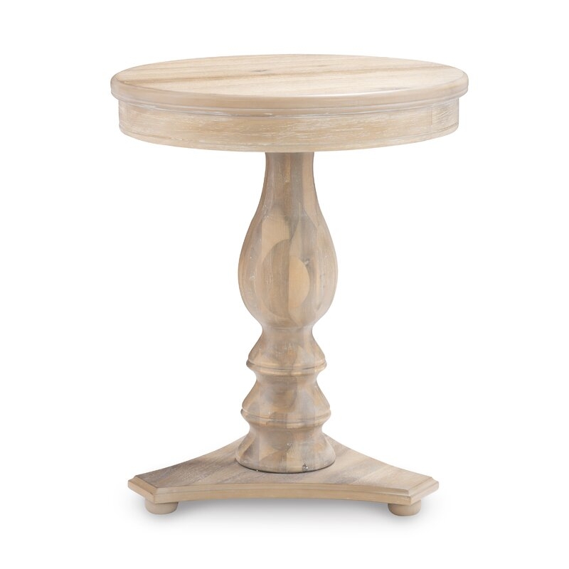Wilamette Pedestal End Table / Natural - Image 0
