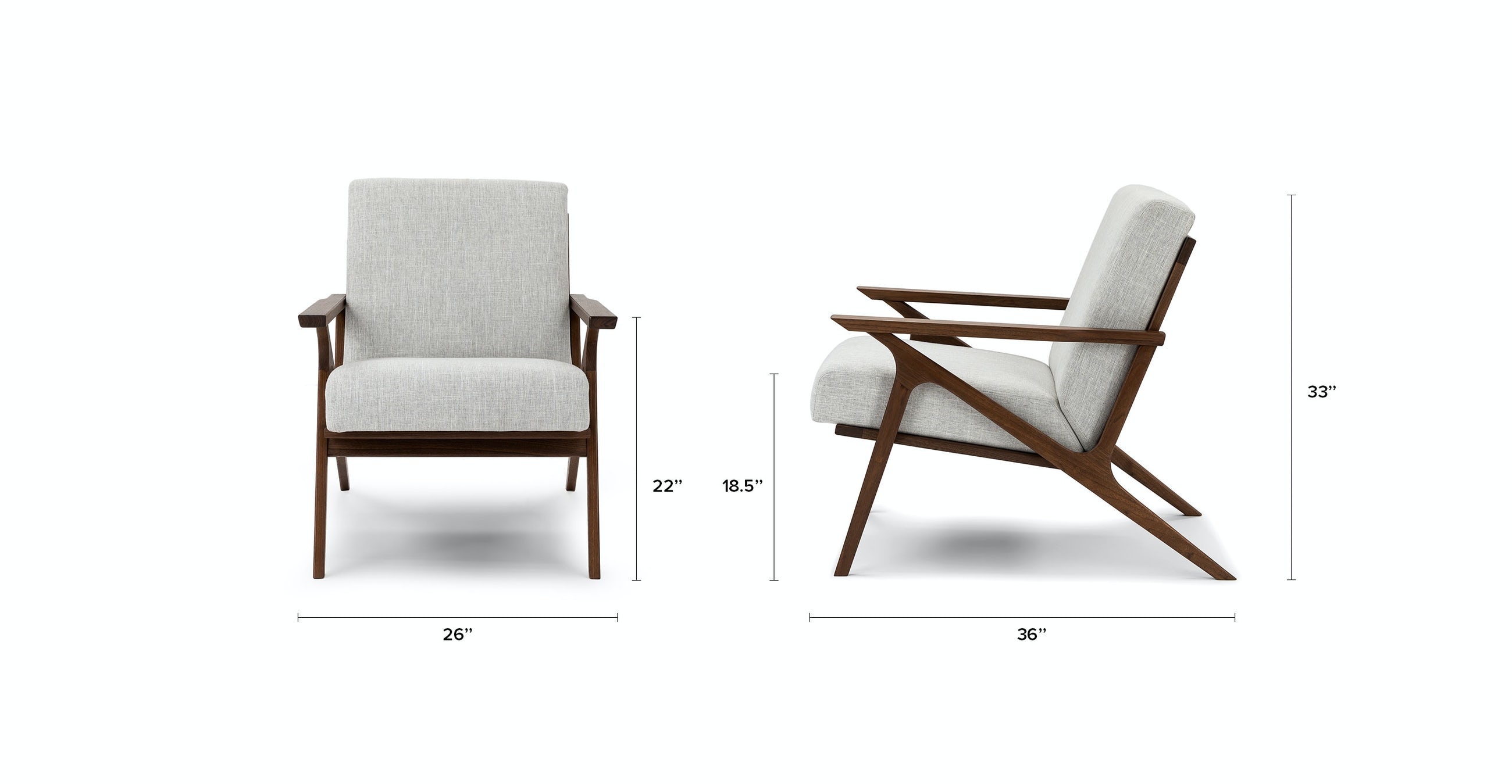 Otio Mist Gray walnut Lounge Chair - Image 6
