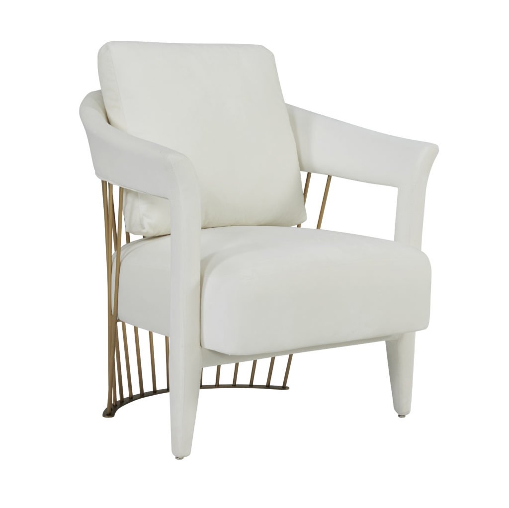 Ainsley Cream Velvet Chair - Image 0