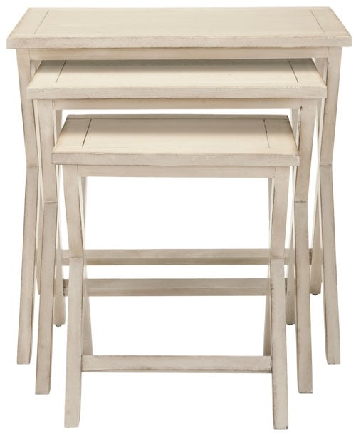 Maryann Stacking Tray Tables - White - Arlo Home - Image 0