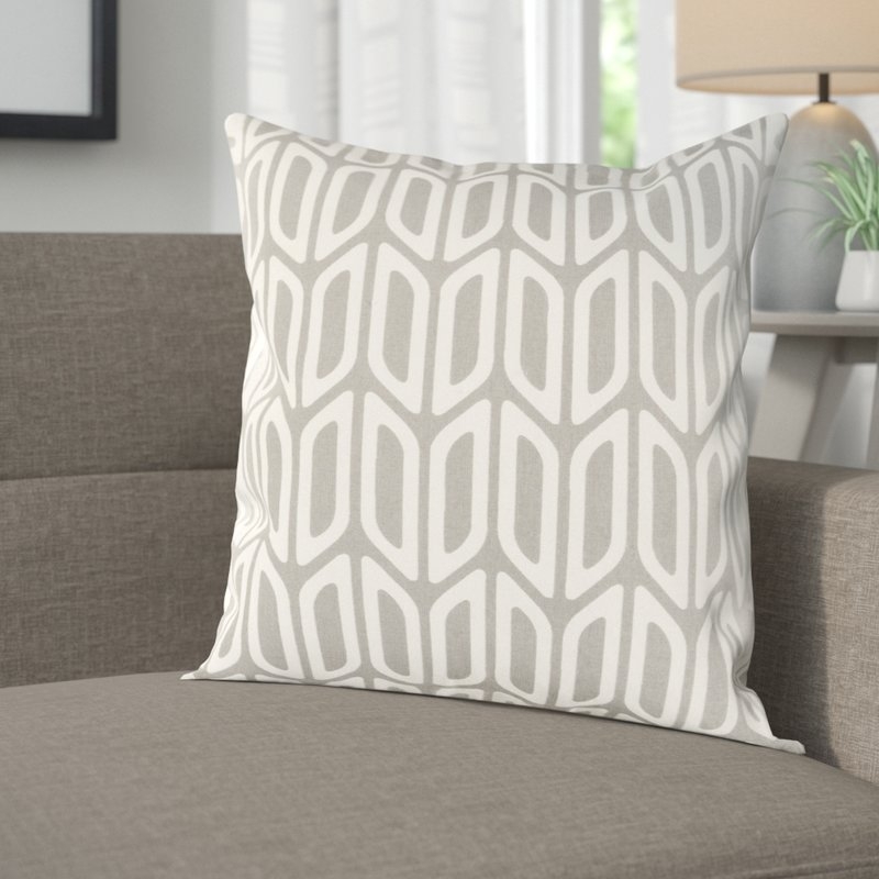 Arsdale Geometric Cotton Throw Pillow Cover - Image 1