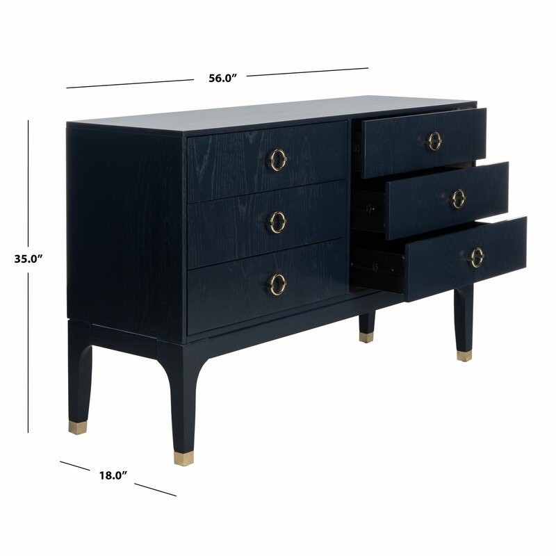 Quincy 6 Drawer 56'' W Dresser - Image 10