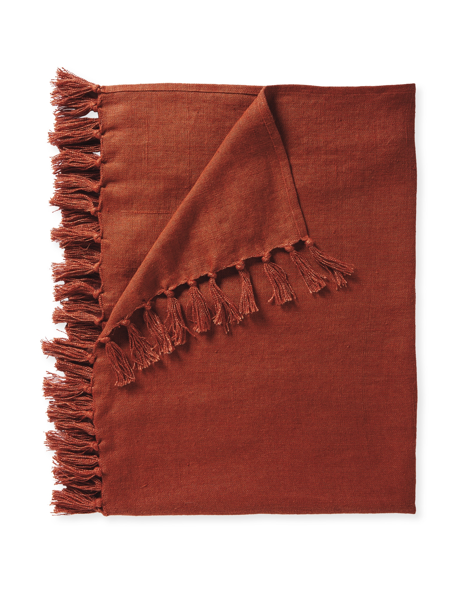 Mendocino Linen Throw - Terracotta - Image 1