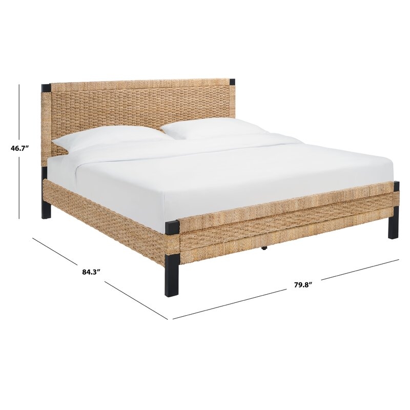 Solid Wood Low Profile Standard Bed - Image 1