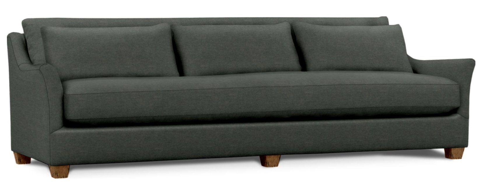 Aralt 98" Sofa, Bench Cushion, Evergreen & Latte - Image 0