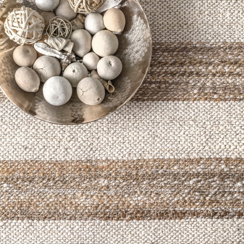 Claire Striped Hand-Knotted Natural Area Rug - Image 3