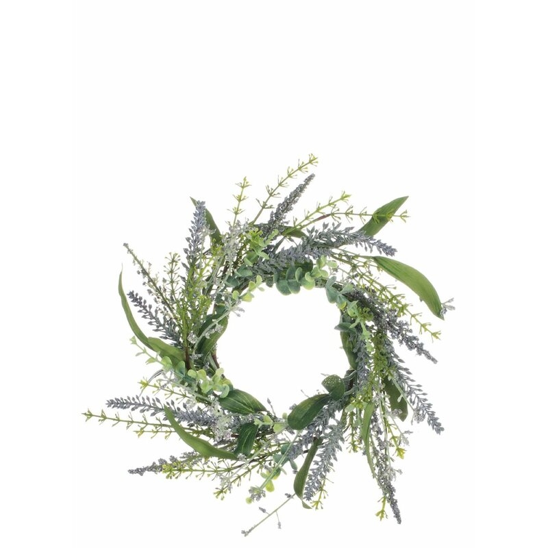 Lavender Accent 14" Polyvinyl Chloride Wreath - Image 0