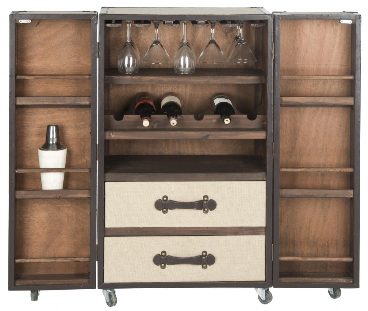 Grayson Bar Cabinet - Beige - Safavieh - Image 0