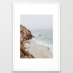 malibu coast / california Framed Art Print - Vector White Frame - Large (gallery) 26" x 38" - Image 0