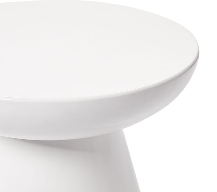 Collins Side Table, Simply White, In-Home Delivery - Image 1