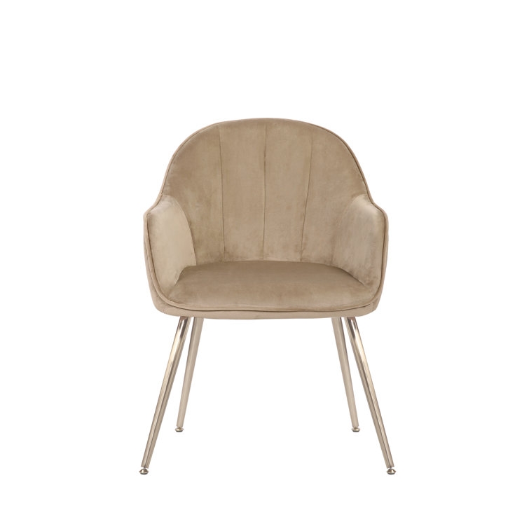 Julian Velvet Upholstered Arm Chair - Image 0