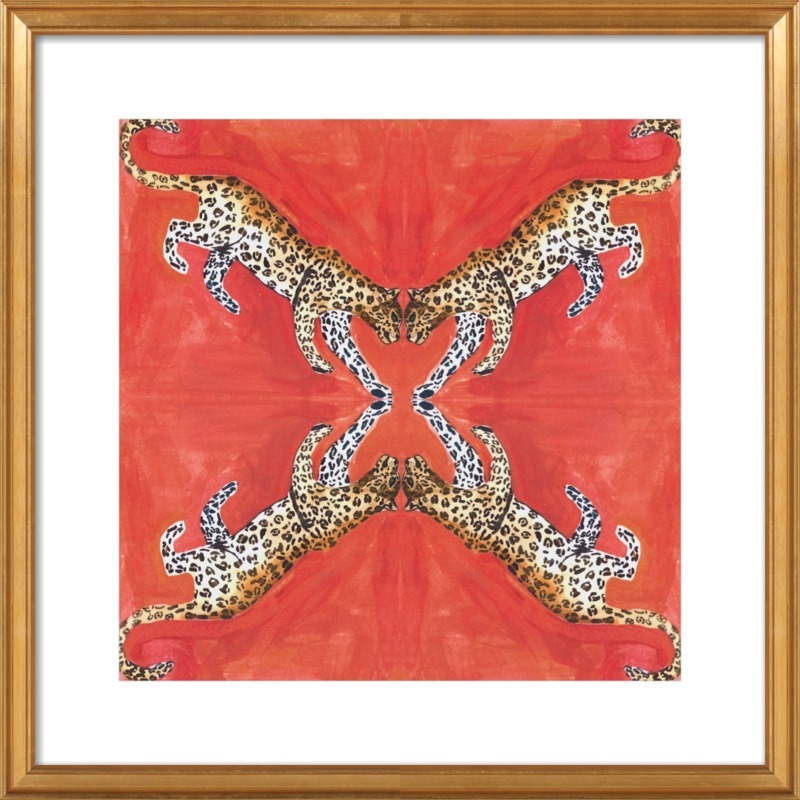 Leopards on Coral24"x24" - Image 0