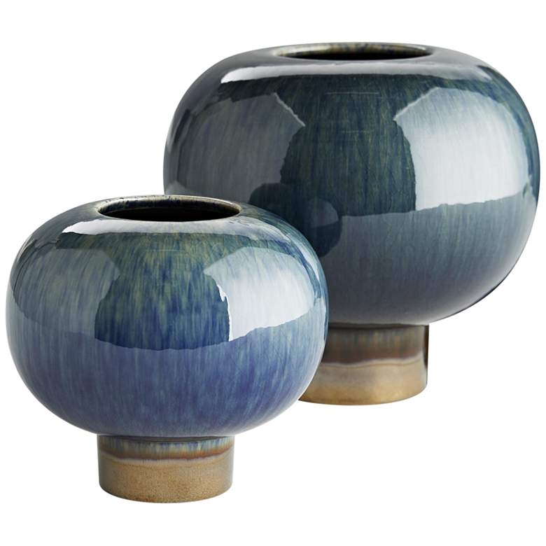 Arteriors Home Tuttle Peacock and Bronze Vases Set of 2 - Image 0