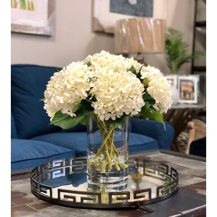 Hydrangeas Floral Arrangement in Vase - Image 0