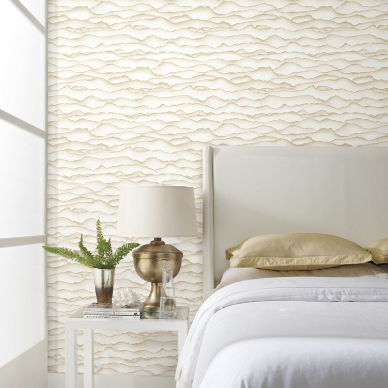 Rumley Singed 16.5' L x 20.5" W Scroll Peel and Stick Wallpaper Roll - Non-textured - Image 2