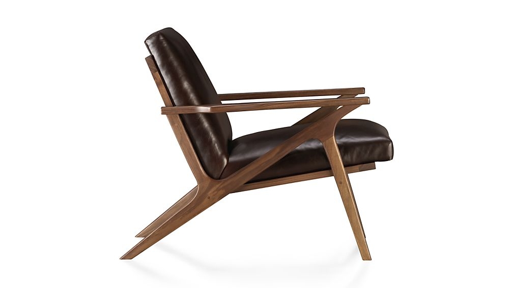 Cavett Leather Wood Frame Chair - Image 3