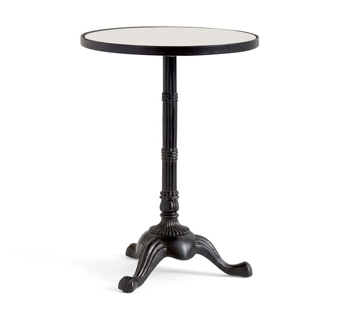 Rae Round Marble End Table, Bronze - Image 3