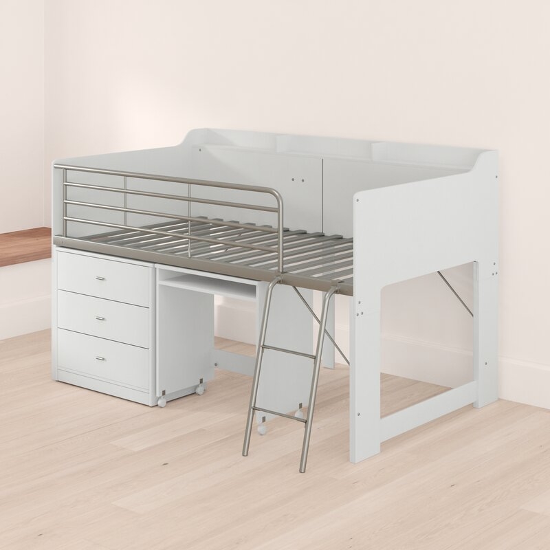 Alcester Twin Low Loft Bed With Desk And Storage - Image 3