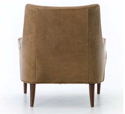 ILONA LEATHER CHAIR, TAUPE - Image 4